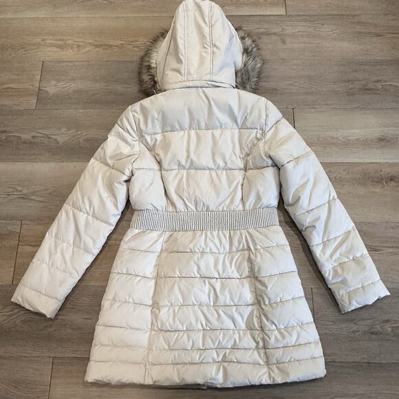 Vintage Rare Esprit Women’s MED Puffer Parka Jacket Removable Hood Faux Fur Y2K - Picture 2 of 14